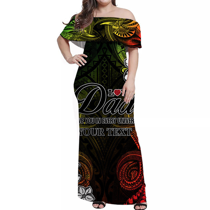 Custom Matching Hawaiian Shirt and Dress Polynesian Fathers Day I Love You In Every Universe Reggae LT8 - Polynesian Pride