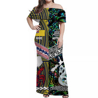 Polynesian Matching Hawaiian Shirt and Dress New Zealand Niue Together Paua Shell LT8 - Polynesian Pride