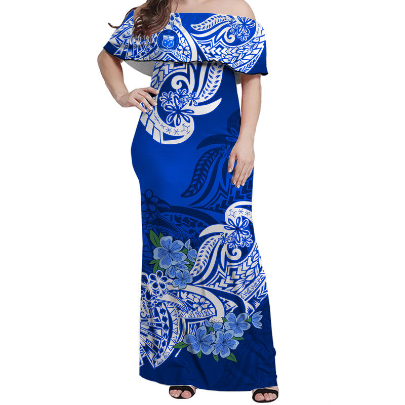 Polynesian Samoa Flower Tribal Matching Dress and Hawaiian Shirt LT9 - Polynesian Pride