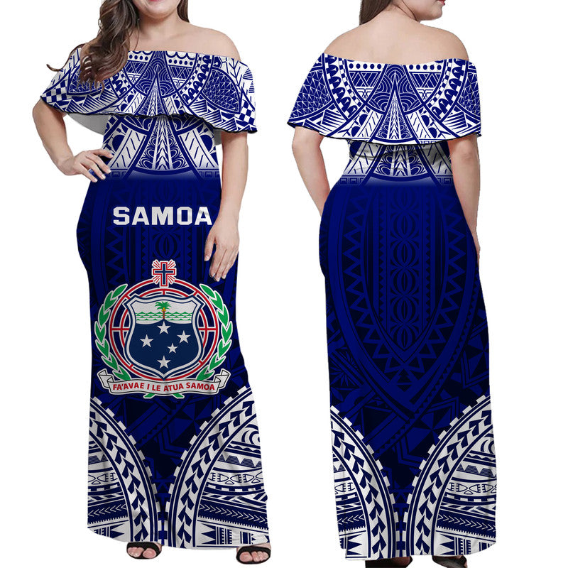 Samoa Coat Of Arms Matching Dress and Hawaiian Shirt Polynesian Pattern LT9 - Polynesian Pride