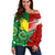 (Custom Personalised) Australia Kangaroos and Mate Maa Tonga Women Off Shoulder Sweater No2 LT9 Women Red - Polynesian Pride