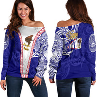 American Samoa Flag Day Off Shoulder Sweater Mix Style LT7 - Polynesian Pride