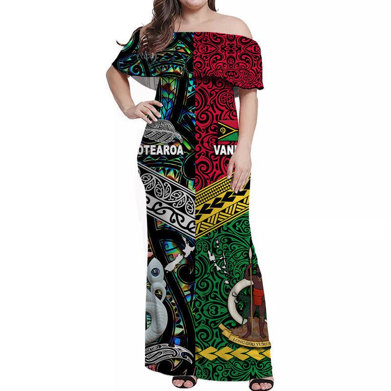 Polynesian Matching Hawaiian Shirt and Dress Vanuatu New Zealand Together Paua Shell LT8 - Polynesian Pride