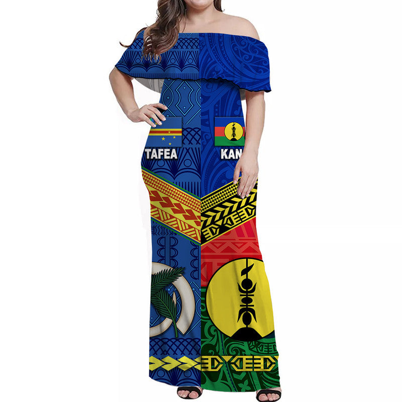 Vanuatu Tafea Province and New Caledonia Matching Hawaiian Shirt and Dress LT8 - Polynesian Pride