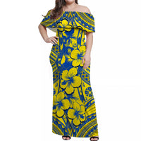 Polynesian Hibiscus Matching Hawaiian Shirt and Dress Fiji Patterns Yellow LT6 - Polynesian Pride