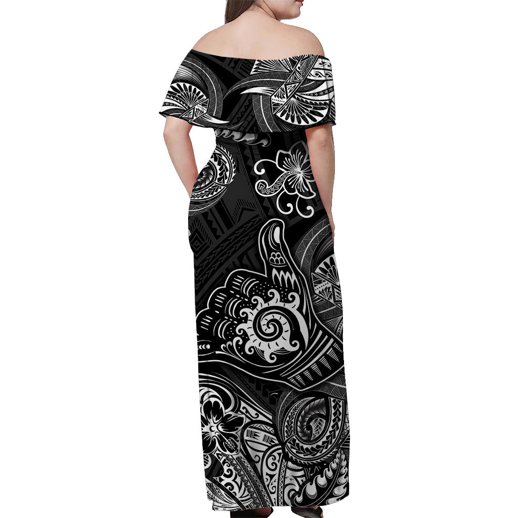 Hawaii Shaka Polynesian Matching Dress and Hawaiian Shirt Matching Couples Outfit Unique Style Black LT8 - Polynesian Pride