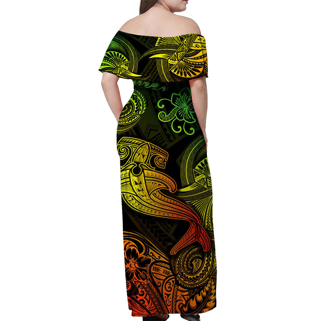 Hawaii Hammer Shark Polynesian Matching Dress and Hawaiian Shirt Matching Couples Outfit Unique Style Reggae LT8 - Polynesian Pride