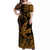 Hawaii Angry Shark Polynesian Matching Dress and Hawaiian Shirt Matching Couples Outfit Unique Style Gold LT8 No Shirt Gold - Polynesian Pride