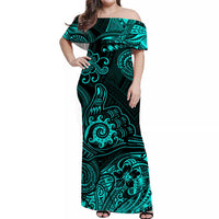 Hawaii Shaka Polynesian Matching Dress and Hawaiian Shirt Matching Couples Outfit Unique Style Turquoise LT8 - Polynesian Pride