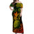 Hawaii Pineapple Polynesian Off Shoulder Long Dress Unique Style - Reggae LT8 Women Reggae - Polynesian Pride