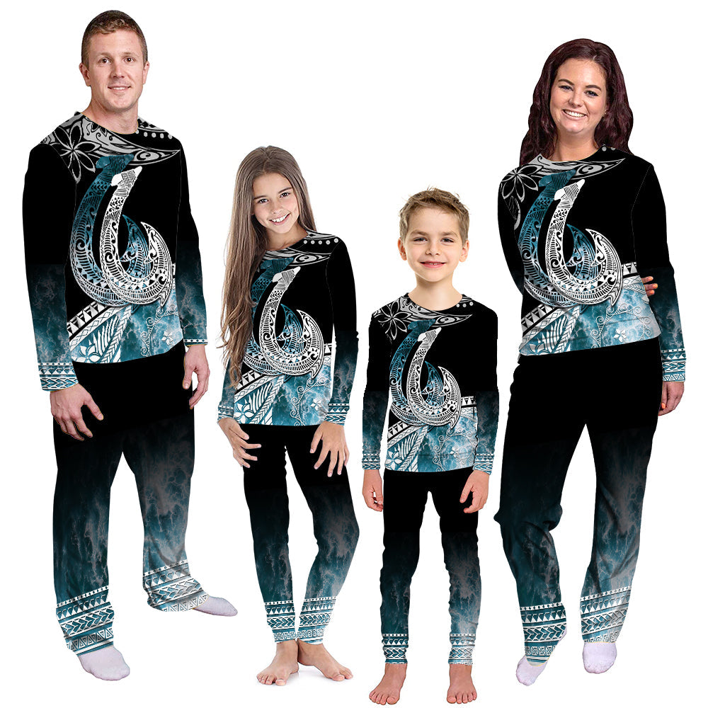 Polynesian Pajama Set Ocean Waves Style - Fish Hook LT7 - Polynesian Pride