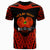 Papua New Guinea Custom T Shirt Unique Bird Feather Texture Unisex Red - Polynesian Pride