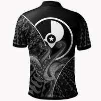 Yap State Polo Shirt Octopus Style White Color - Polynesian Pride