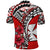 Wallis et Futuna Polo Shirt Polynesian Pattern and Hibiscus Flowers Version Red LT13 - Polynesian Pride