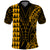 Kakau Polynesian Tribal Polo Shirt LT13 Gold - Polynesian Pride