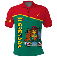 Grenada Polo Shirt Coat of Arms and Map Impressive LT13 Art - Polynesian Pride