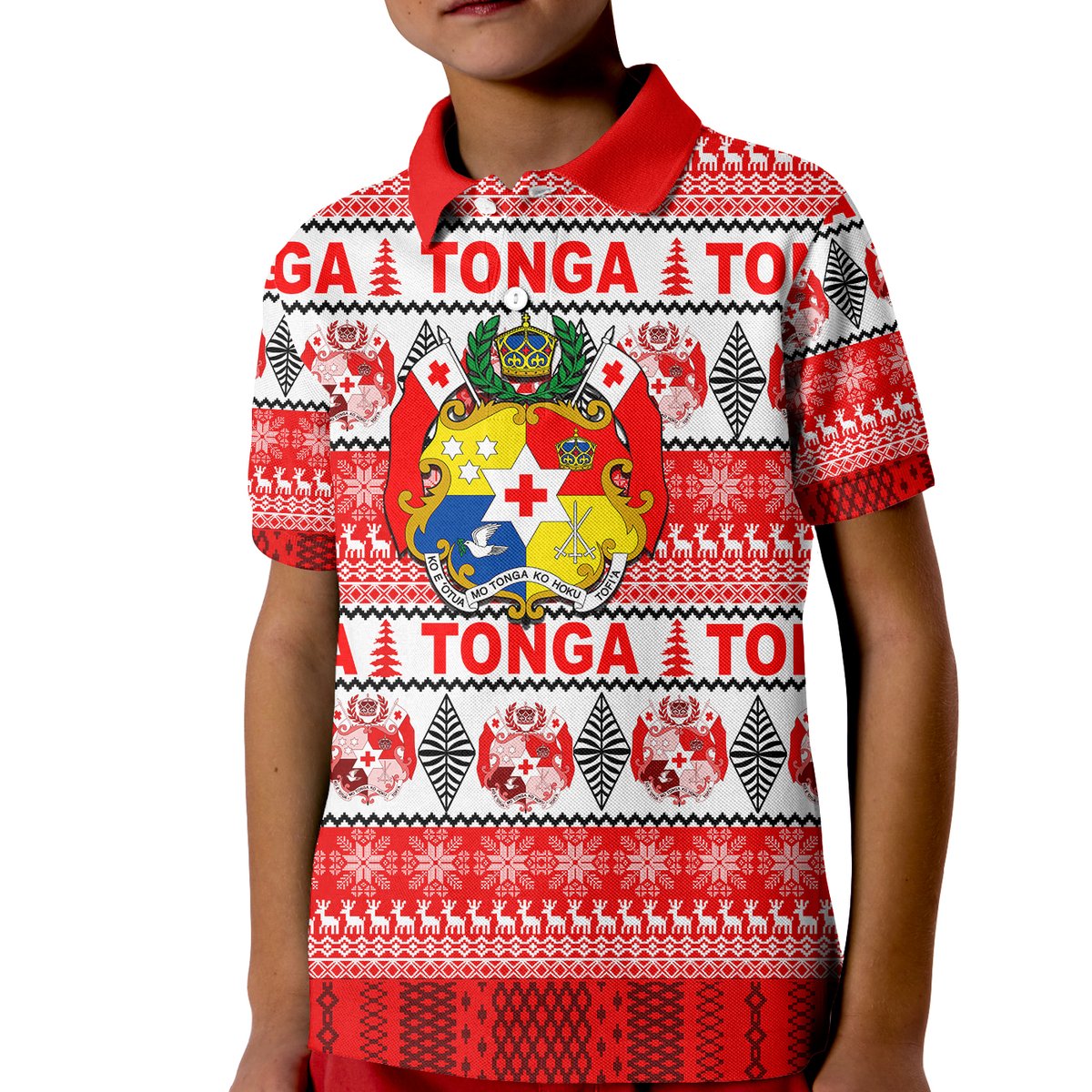 Tonga Christmas Polo Shirt 2022 LT6 Unisex Red - Polynesian Pride