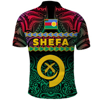 Shefa Province Polo Shirt Vanuatu Pig Tusk Polynesian Flag Style LT14 - Polynesian Pride