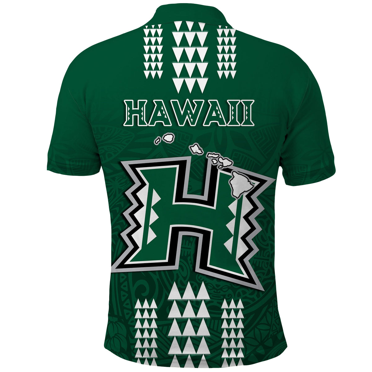 Hawaii Football Polo Shirt Kakau Rainbow Warriors Helmet LT14 - Polynesian Pride
