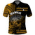 Hawaii Polo Shirt Kakau Warrior Helmet Gradient Gold Polynesian LT14 Gold - Polynesian Pride