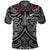 New Zealand Silver Fern Rugby Polo Shirt All Black NZ Maori Pattern LT13 Black - Polynesian Pride