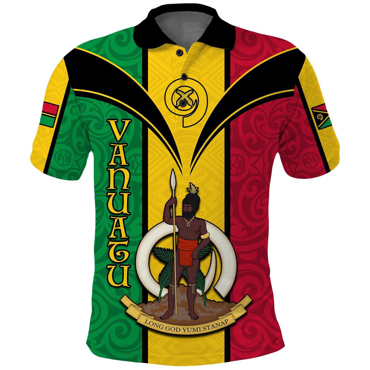 (Custom Text and Number) Vanuatu Polo Shirt Pig Tusk Polynesian LT13 - Polynesian Pride
