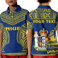 Custom Niue Polo Shirt Hiapo Mix Polynesian Happy Constitution Day LT14 - Polynesian Pride