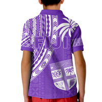 Fiji Rugby Sevens Polo Shirt KID Fijian 7s Tapa Polynesian Purple LT13 - Polynesian Pride