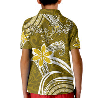 Custom Hawaii Flowers Wave Polo Shirt Kanaka Maoli Gold Polynesian LT13 - Polynesian Pride