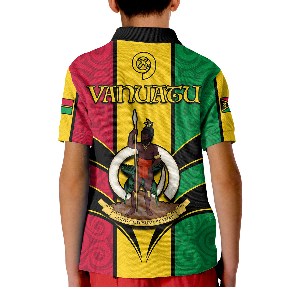 Vanuatu Polo Shirt Pig Tusk Polynesian LT13 - Polynesian Pride