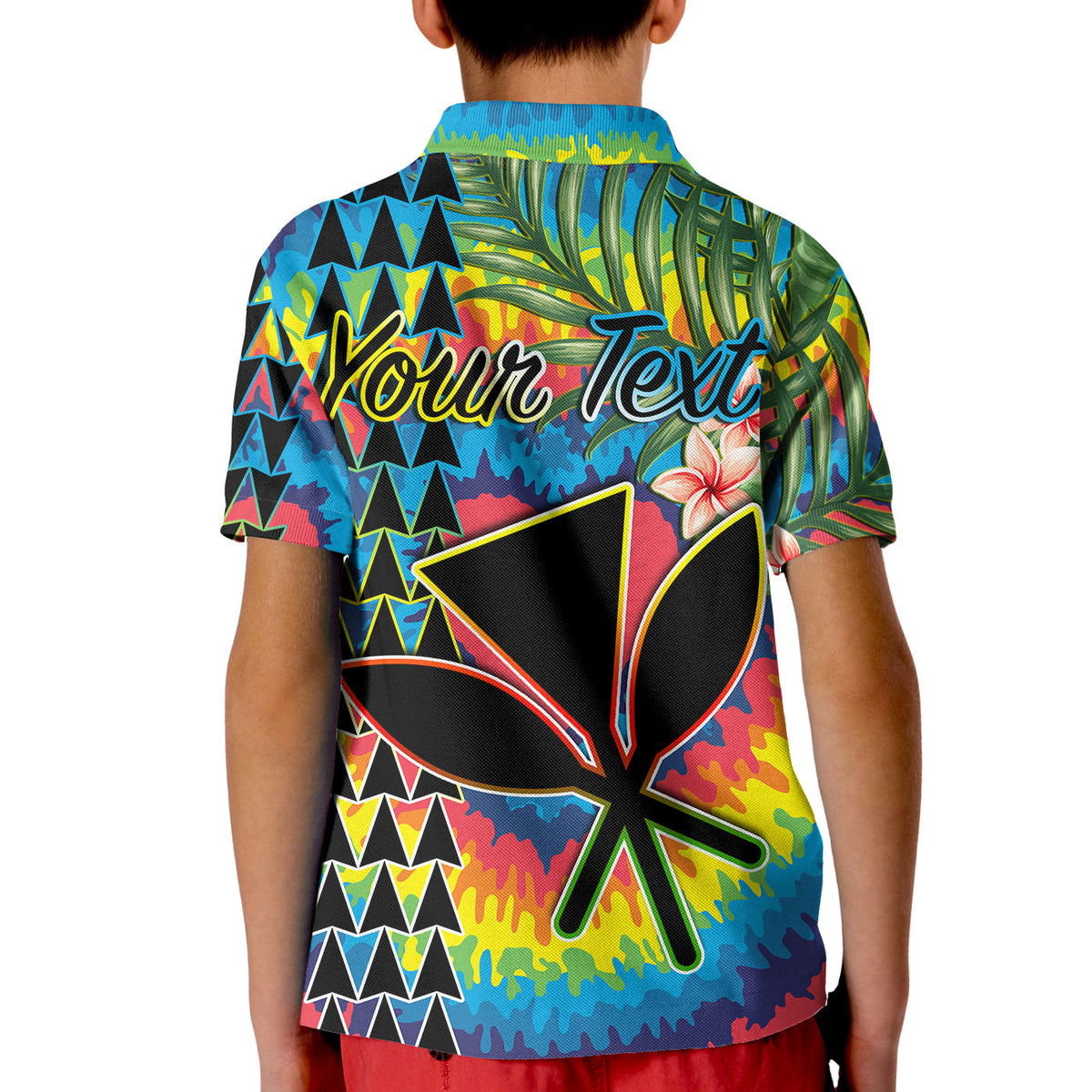 Custom Hawaii Rainbow Tie Dye Polo Shirt Flowers Polynesian Hawaiian Tribal LT13 - Polynesian Pride