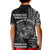 Hawaii Polo Shirt KID Kakau Warrior Helmet Gradient White Polynesian LT14 - Polynesian Pride