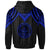 Palau Custom Zip up Hoodie Polynesian Armor Style Blue - Polynesian Pride