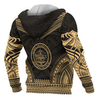 Palau Polynesian Chief Custom Hoodie Gold Version - Polynesian Pride