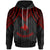 Papua New Guinea Hoodie Polynesian Armor Style Red Unisex Red - Polynesian Pride