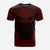 Papua New Guinea Custom T Shirt Papua New Guinea Coat Of Arms Polynesian Chief Tattoo Deep Red Version - Polynesian Pride