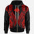 Papua New Guinea Zip up Hoodie Polynesian Lion Head Red Style Unisex Red - Polynesian Pride