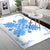 Hawaiian Quilt Maui Plant And Hibiscus Pattern Area Rug - Pastel White - AH - Polynesian Pride