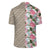 Pink Monstera And Green Tropical Leaves White Lauhala Moiety Hawaiian Shirt - Polynesian Pride