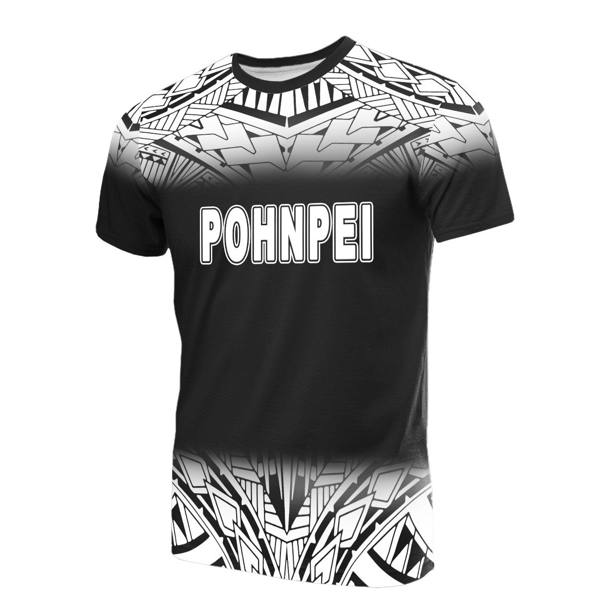 Pohnpei T Shirt Polynesian Fog Black Style Unisex Black - Polynesian Pride