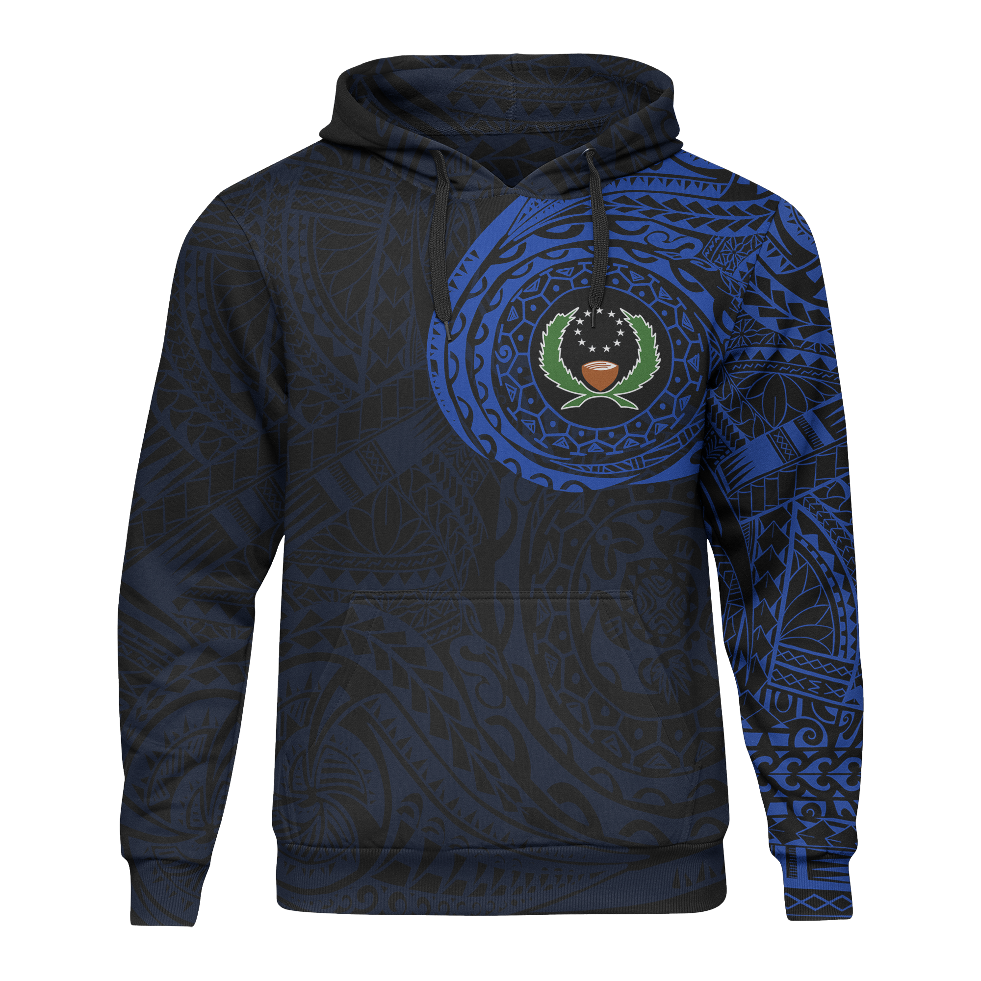 Micronesia All Over Print Hoodie Pohnpei In My Heart Blue Unisex Black - Polynesian Pride