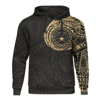 Micronesia All Over Print Hoodie Pohnpei In My Heart Gold Unisex Black - Polynesian Pride