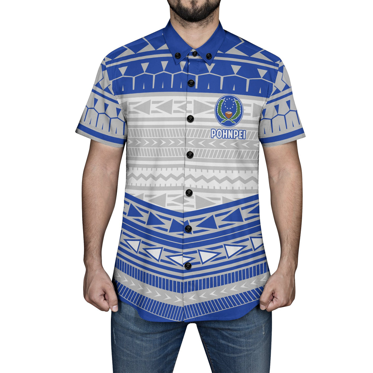 Pohnpei Men's Short Sleeve Shirt - Polynesian Pride