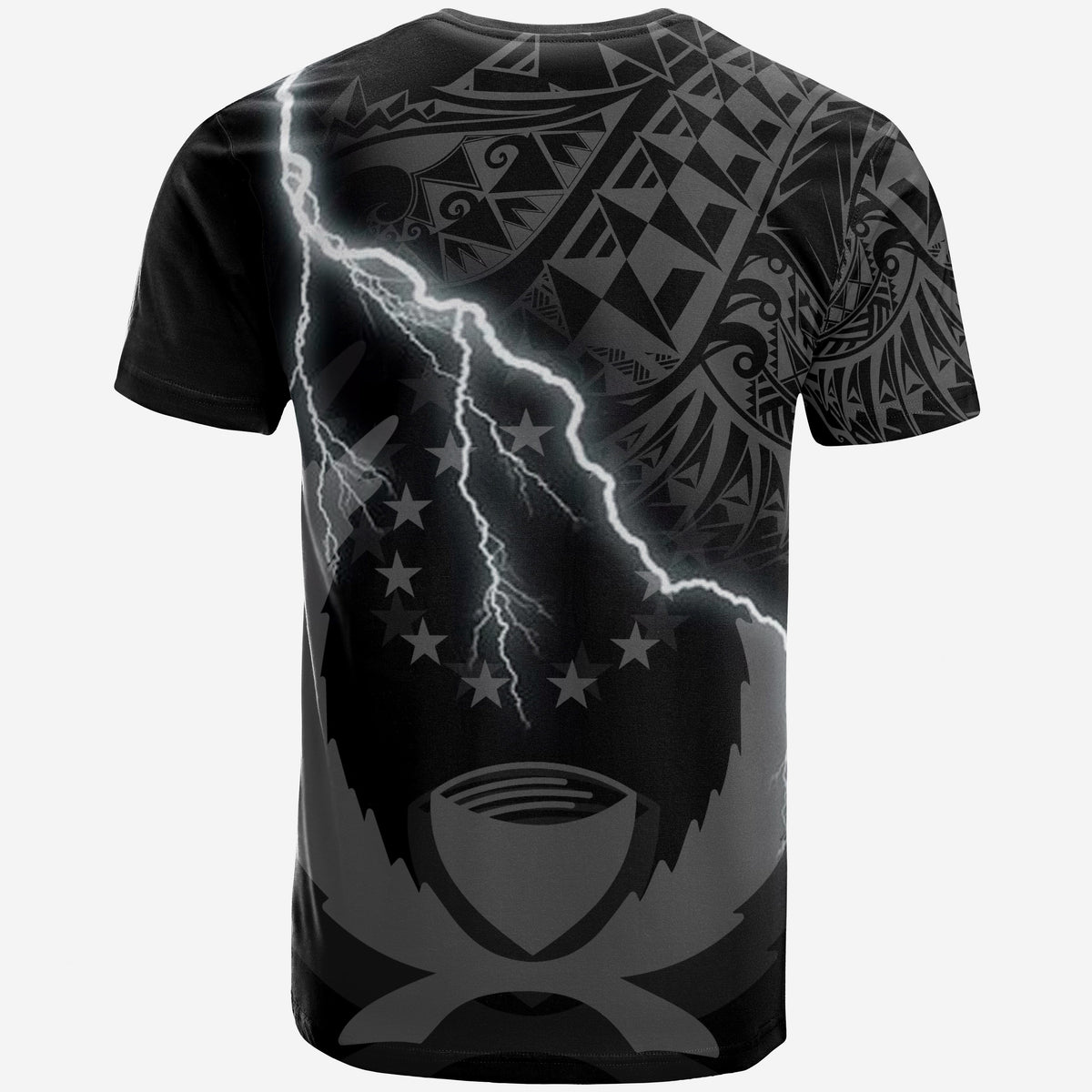 Pohnpei Custom T Shirt Pohnpei Flag Lighting Thunder - Polynesian Pride