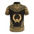 Pohnpei Custom Polo Shirt Pohnpei Flag Polynesian Chief Tattoo Gold Version - Polynesian Pride