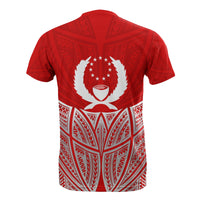 Pohnpei Polynesian T Shirt Red Pride Map And Seal - Polynesian Pride