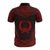 Pohnpei Custom Polo Shirt Pohnpei Flag Polynesian Chief Tattoo Red Version - Polynesian Pride