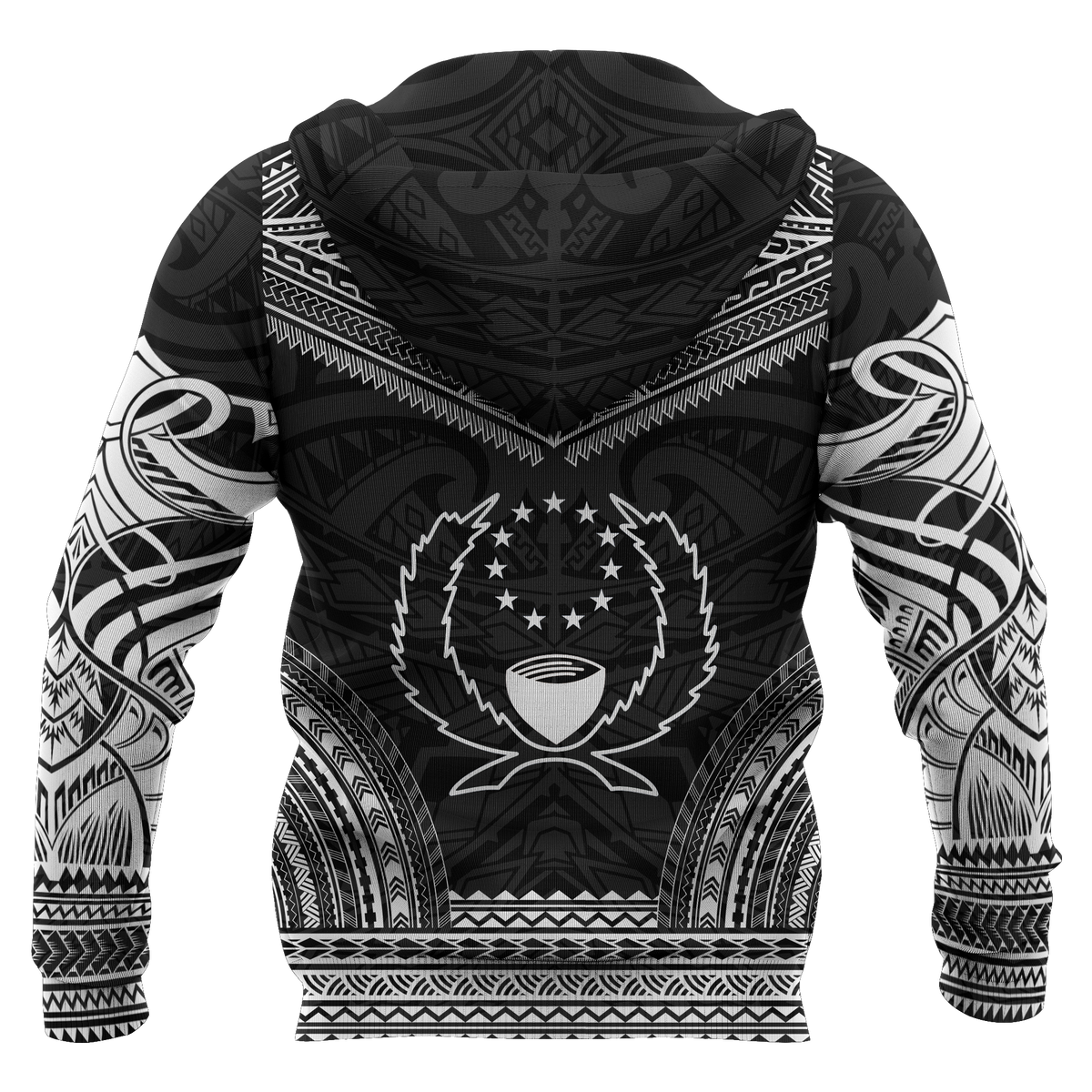 Pohnpei Polynesian Chief Hoodie Black Version - Polynesian Pride