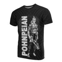 Pohnpei Polynesian T Shirt Micronesia Pohnpeian Warrior Unisex Black - Polynesian Pride