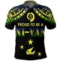 Vanuatu Proud To Be A Ni Van Polynesian Pattern Polo Shirt Malampa Province LT7 Black - Polynesian Pride